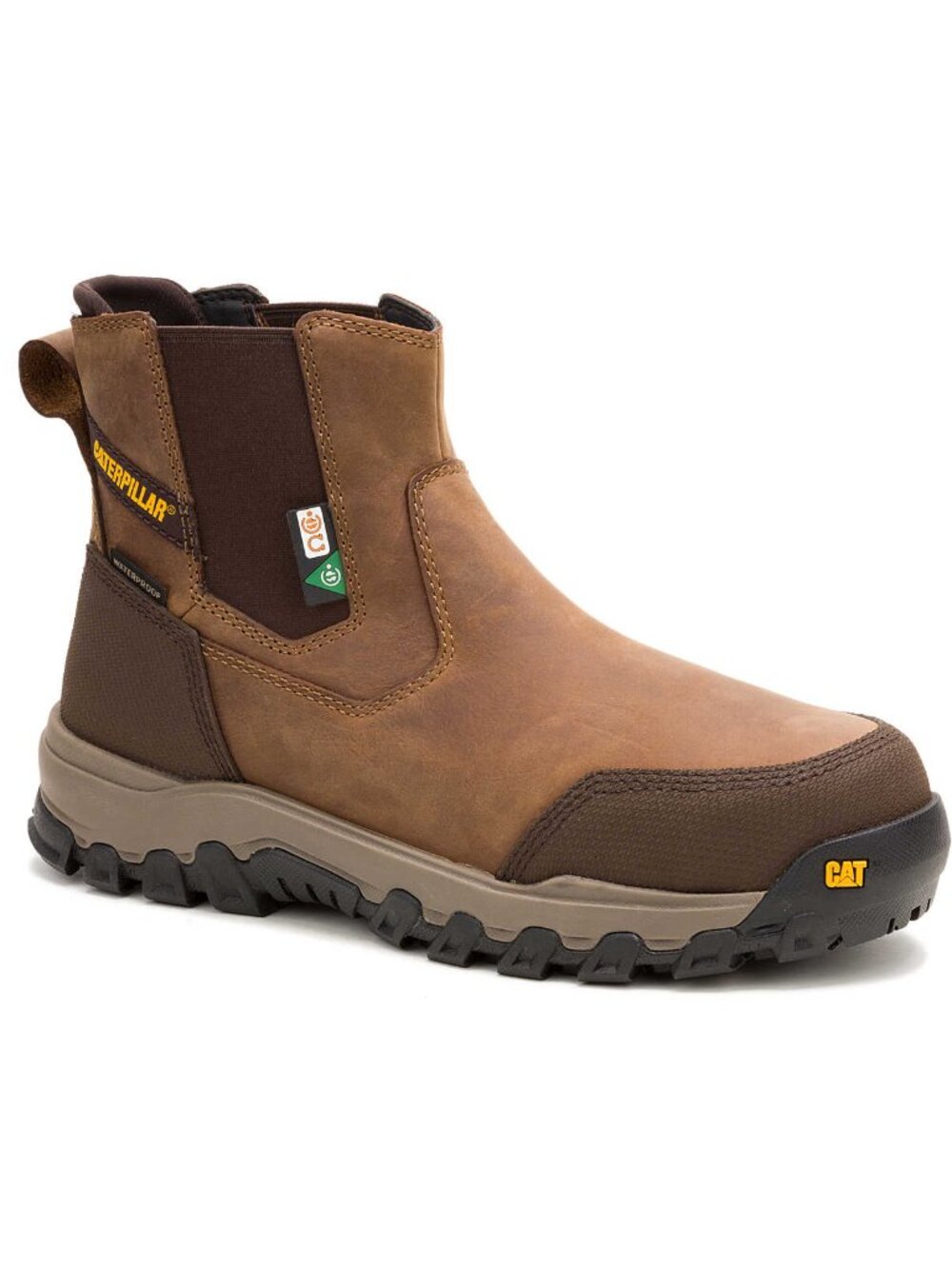 CAT Men's Threshold Rebound Chelsea Waterproof Steel Toe CSA Work Boot Wide